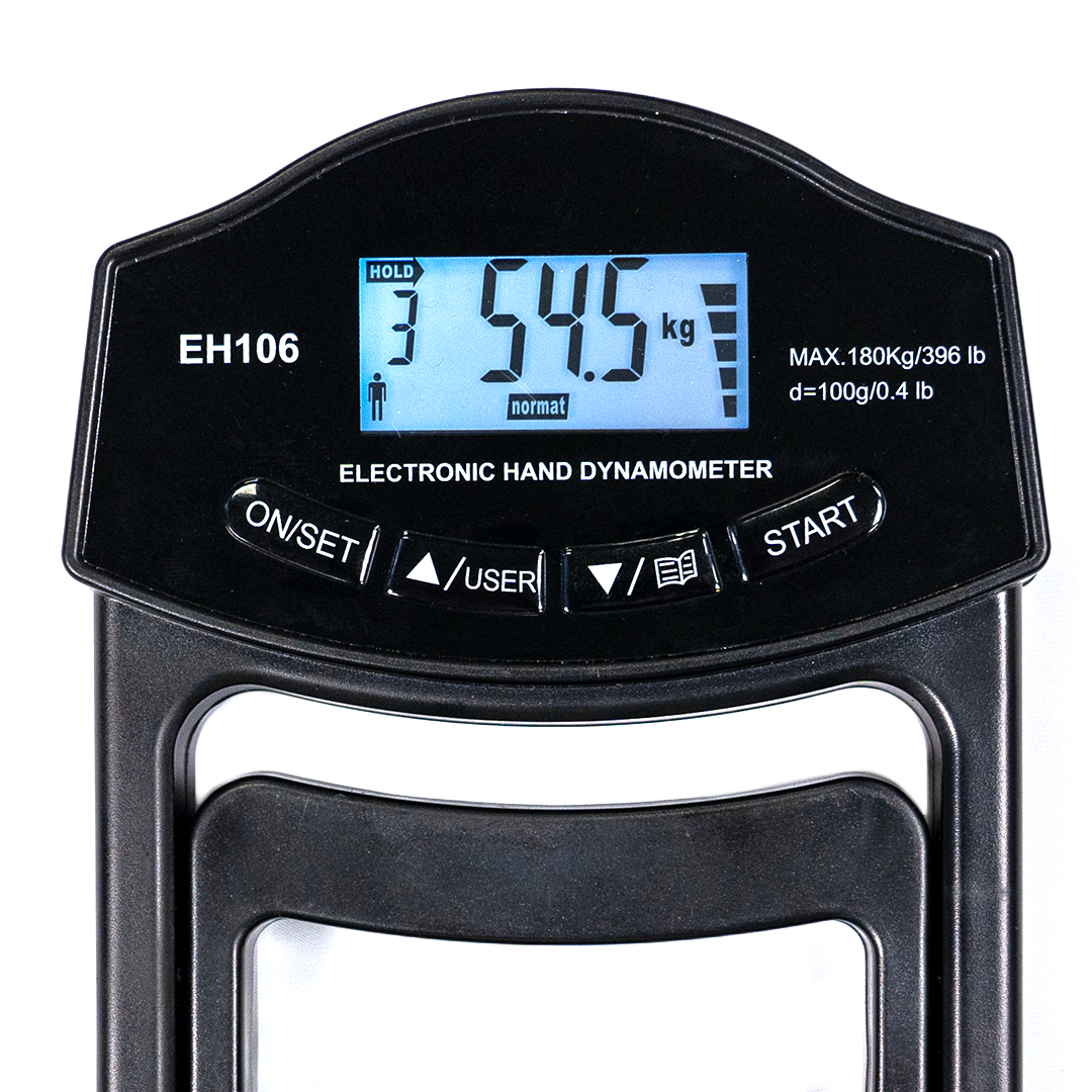 Close up shot of SuperSpeed Golf Grip meter showcasing its digital screen