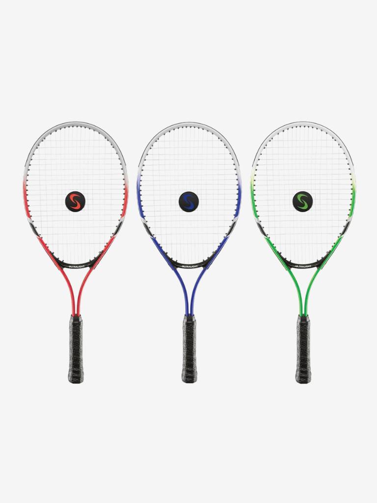 SuperSpeed Tennis Rackets in all 3 colors red, blue, and green