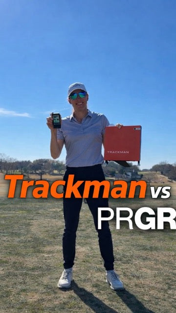 Coach Michelle Edgar tests the PRGR against Trackman
